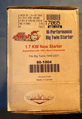 17065 All Balls High Performance 1.7 Kw Starter For Harley 1989 To 2006 Big Twin Model 17065 All Balls High Performance 1.7 Kw Starter For Harley 1989 To 2006 Big Twin Model