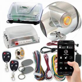 Autol C Power Accessories 790359 Gm Column Insert Orange Led Push Button Start Kit Keyless Remote Car Rfid