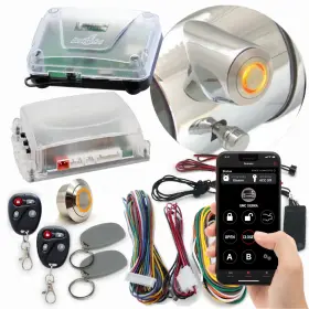 790359 Autol C Power Accessories Gm Column Insert Orange Led Push Button Start Kit Keyless Remote Car Rfid