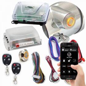 Autol C Power Accessories 790361 Gm Fit Column Insert Orange Led Push Button Keyless Remote Start Conversion Kit