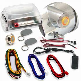 Autol C Power Accessories 790364 Gm Fit Column Insert Orange Led Billet Push Button Start Conversion With Rfid Kit