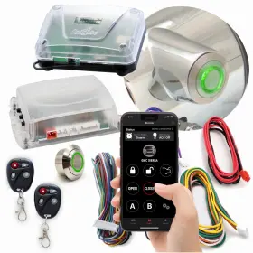 89806 Autol C Power Accessories Gm Column Insert Green Led Push Button Keyless Entry Remote Start Conversion Kit