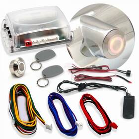 Autol C Power Accessories 89830 Gm Fit Column Insert White Led Billet Push Button Start Conversion With Rfid Kit