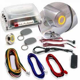 Autol C Power Accessories 89831 Gm Fit Column Insert Yellow Led Billet Push Button Start Conversion With Rfid Kit