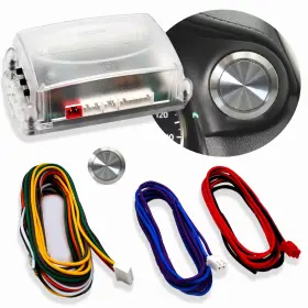 89749 Autoloc 12v Car Ignition Billet Push Button Switch Engine Start Stop Key Conversion Kit