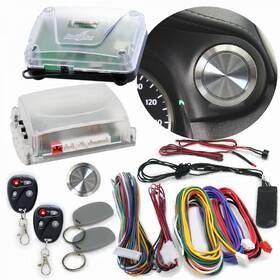 Autoloc 89773 Billet Push Button Car Engine Start With Keyless Entry Remote And Rfid No Keys