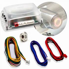 Autoloc 89824 Gm Key Ignition White Push Button Start Conversion Kit Direct Column Fit Insert