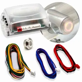 89824 Autoloc Gm Key Ignition White Push Button Start Conversion Kit Direct Column Fit Insert