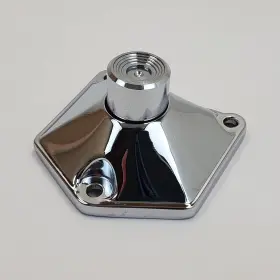 Bpd-17758 Billet Proof Designs Chrome Solenoid Cover With Starter Button For 1989-2017 Harley Fx/fl Big