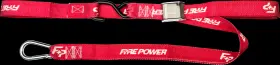 29-13072 Fire Power 1.5 Inch Soft-tye Tie Downs Red 2/pk