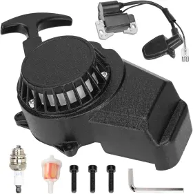 Slq023-hei Fvrito Alloy Easy Pull Recoil Start Starter Ignition Coil For 2 Stroke Black