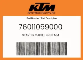 76011059000 Ktm Genuine Starter Cable L 730 Mm -