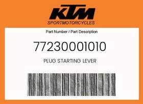 Ktm 77230001010 Genuine Plug Starting Lever -