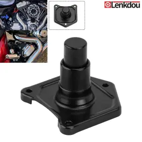05010-0001b-df Lenkdou Black Solenoid Cover Push Button Starter For Harley Big Twin Dyna Touring 91-17