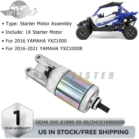 2hc-81890-00-00 Luft Meister Starter Motor Assembly For 2016-21 Yamaha Yxz1000 Yxz1000r Ss Se