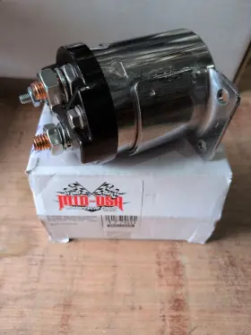 17760 Mid-usa Harley Starter Solenoid 4 Speed 1965-1986 Chrome
