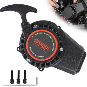 Rt-start-13b Rutu Pull Start Fit 50cc Moto Thicken Aluminum Alloy Recoil Starter For Black