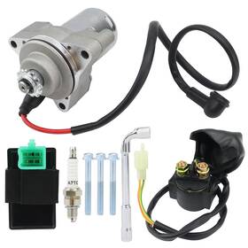 Shamofeng Ys-c100 3 Bolt Starter And Relay Cdi Spark Plug For 125cc 110cc Silver