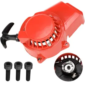 Hb658-red Yoxufa Pull Start Recoil Starter Kit For 47cc 49cc 2 Stroke Ssr Sx50 Dirt Bike Atv Red