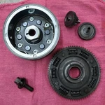 1986-1987 Honda VT700C Shadow Flyhweel Rotor Starting Drive Gears & Bolt Used. Price: $89.00.