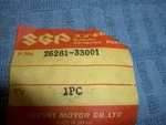 Suzuki Oem Nos Kick Starter Gear 26281-33001 #0524 New. Price: $18.99.