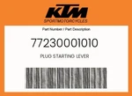 Ktm Genuine Plug Starting Lever - 77230001010 New. Price: $11.41.