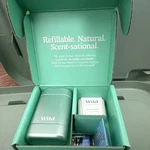 Wild Refillable Natural Deodorant Starter Kit, Green Metal Case & 1.4 Oz Stick New. Price: $10.00.
