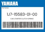 Yamaha Genuine Cap, Starter Clutch Spring 1J7-15583-01-00 New. Price: $17.71.