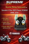 Starter Relay Solenoid For Yamaha V-star Classic XVS650 1998-2010 New. Price: $27.95.