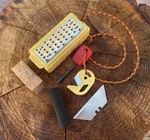 Scraper Tinder Maker Fire Starter Kit Comes With Fatwood And Charcloth New. Price: $19.69.
