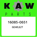 16085-0651 Kawasaki GEAR,62T 160850651, New Genuine Oem Part. Price: $232.18.