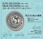 Big Roller Starter Clutch For Honda Elite CH250 85 90, Helix CN250 86 07 New. Price: $75.00.