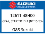 Suzuki Oem Part 12611-48H00 Gear, Starter Idle (NT:15/53) New. Price: $21.69.