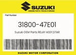 Suzuki Genuine Relay Assy,star 31800-47E01 New. Price: $91.92.