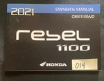 Oem Honda 2021 CMX1100A/D Rebel Owners Manual New. Price: $50.00.