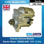 Starter Motor For Kubota OC95-DX-1 1990- 128000-8480 128000-8481 11460-63012 New. Price: $174.20.
