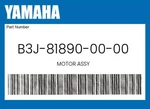 Yamaha Genuine Motor Assy B3J-81890-00-00 New. Price: $316.99.
