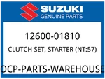 Suzuki Oem Part 12600-01810 Clutch Set,starter (NT:57) New. Price: $269.68.